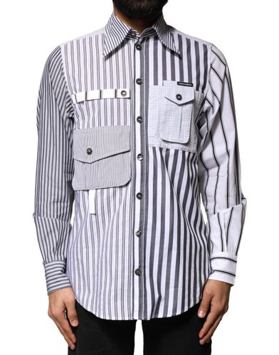 Striped Button Down Casual Men's Shirt (Pre-Owned) - Dolce & Gabbana - Modalova