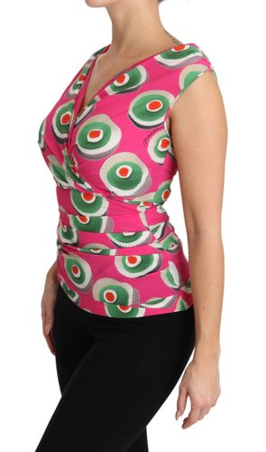 Silk Stretch Sicilian Cake Women's Top - Dolce & Gabbana - Modalova