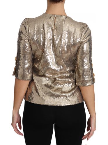Sequined Parrot Crystal Women's Blouse - Dolce & Gabbana - Modalova