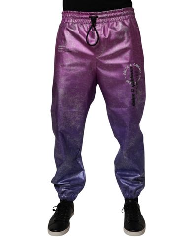 Purple Two Tone Jogger SweatMen's Men's Pants - Dolce & Gabbana - Modalova