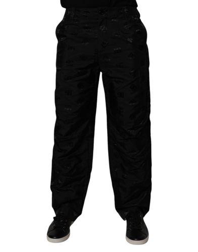 Logo Monogram Straight Men's Pants - Dolce & Gabbana - Modalova