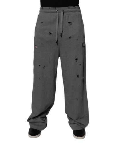 Cotton RipStyle Straight SweatMen's Men's Pants - Dolce & Gabbana - Modalova