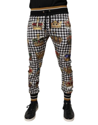 Houndstooth Crown Men SweatMen's Men's Pants - Dolce & Gabbana - Modalova