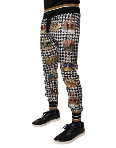 Houndstooth Crown Men SweatMen's Men's Pants - Dolce & Gabbana - Modalova