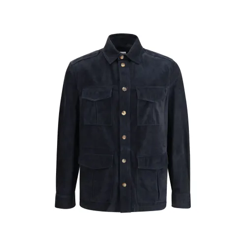 Suede leather shirt Men's Jacket - Brunello Cucinelli - Modalova