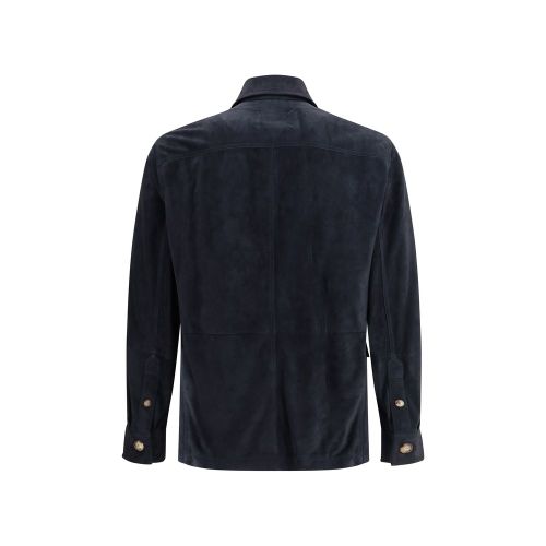 Suede leather shirt Men's Jacket - Brunello Cucinelli - Modalova