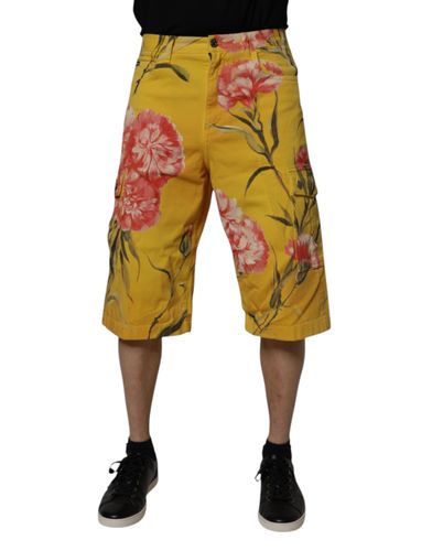 Floral Cargo Denim Men Bermuda Men's Shorts - Dolce & Gabbana - Modalova