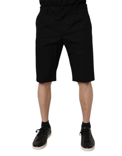 Cotton Stretch Mid Waist Bermuda Men's Shorts - Dolce & Gabbana - Modalova