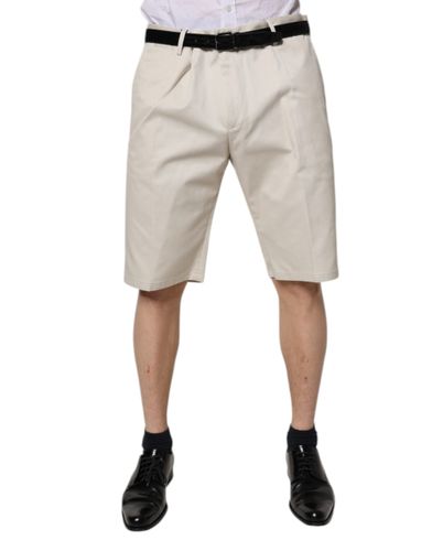 Cotton Stretch Mid Waist Bermuda Men's Shorts - Dolce & Gabbana - Modalova