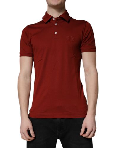 Cotton DG Logo Collared Men Polo Men's T-shirt - Dolce & Gabbana - Modalova