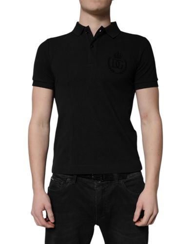Cotton DG Logo Collared Polo Men's T-shirt - Dolce & Gabbana - Modalova
