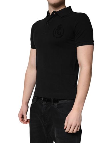 Cotton DG Logo Collared Polo Men's T-shirt - Dolce & Gabbana - Modalova