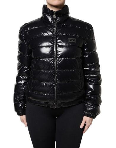 Logo Plaque Full Zip Puffer Women's Jacket - Dolce & Gabbana - Modalova