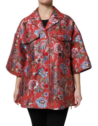 Floral Jacquard Button Down Coat Women's Jacket - Dolce & Gabbana - Modalova