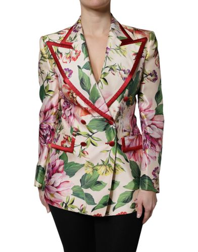 Floral Double Breasted Women's Jacket - Dolce & Gabbana - Modalova