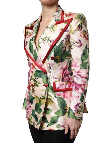Floral Double Breasted Women's Jacket - Dolce & Gabbana - Modalova