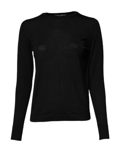 Wool Knit Crew Neck Pullover Women's Sweater - Dolce & Gabbana - Modalova