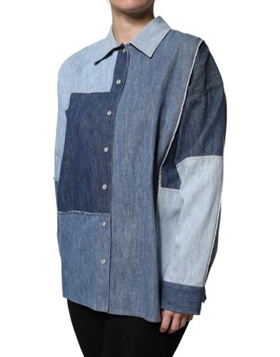 Cotton Button Up Collared Long Sleeve Women's Top - Dolce & Gabbana - Modalova