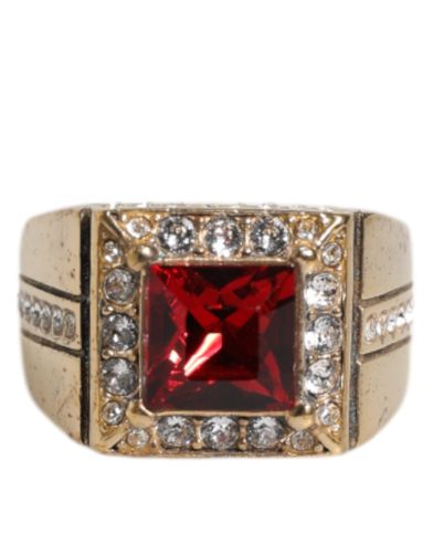 Tone Sterling Silver 925 Crystals Men's Ring (Pre-Owned) - Dolce & Gabbana - Modalova