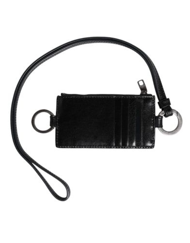 Leather Logo Embossed Lanyard Card Holder Men's Wallet - Dolce & Gabbana - Modalova