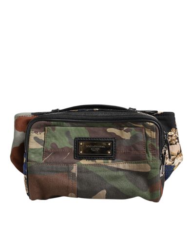 Camouflage Patchwork Logo Waist Fanny Pack Men's Bag - Dolce & Gabbana - Modalova