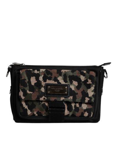 Leopard Jacquard Crossbody Men's Bag - Dolce & Gabbana - Modalova