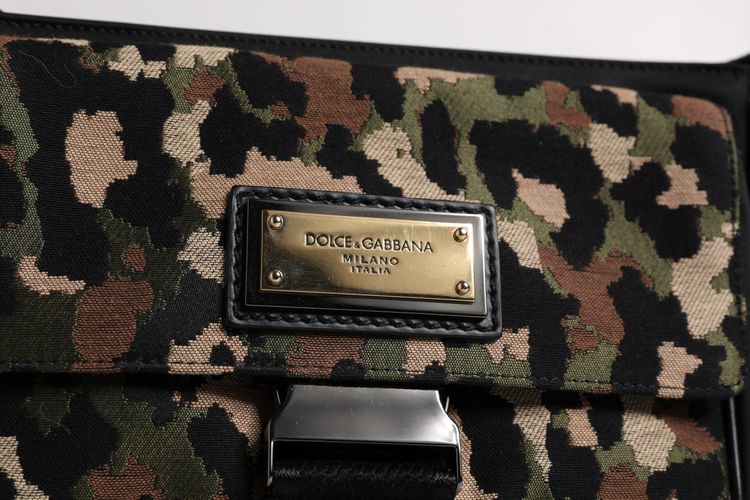 Leopard Jacquard Crossbody Men's Bag - Dolce & Gabbana - Modalova