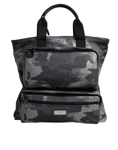 Camo Cotton Multiple Compartments Tote Men's Bag - Dolce & Gabbana - Modalova