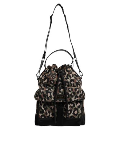 Leopard Cotton Shoulder Bucket Men's Bag - Dolce & Gabbana - Modalova