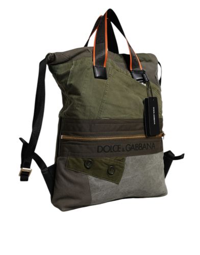 Military Patchwork Rucksack Backpack Men's Bag - Dolce & Gabbana - Modalova