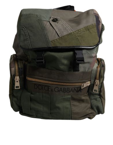 Military Patchwork Travel Backpack Men's Bag - Dolce & Gabbana - Modalova