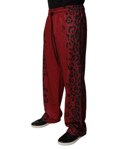 Leopard Print Polyester Men Jogger Men's Pants - Dolce & Gabbana - Modalova