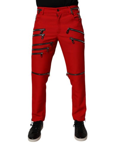 Zipper Embellished Straight Men's Pants - Dolce & Gabbana - Modalova