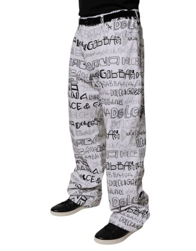 Logo Print Straight Men Denim Men's Jeans - Dolce & Gabbana - Modalova