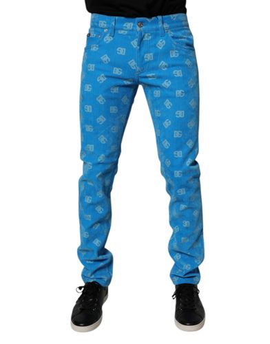 Logo Monogram Cotton Skinny Denim Men's Jeans - Dolce & Gabbana - Modalova