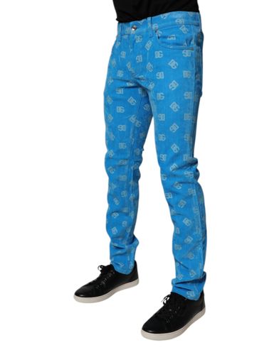 Logo Monogram Cotton Skinny Denim Men's Jeans - Dolce & Gabbana - Modalova