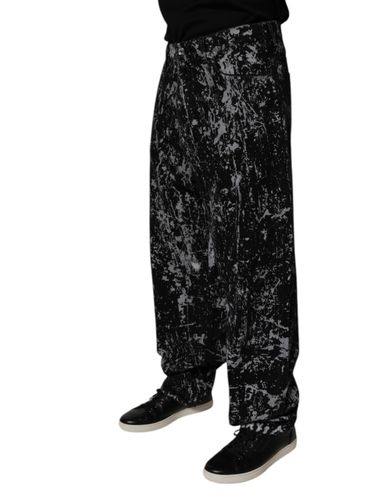 Tie Dye Cotton Straight Men Denim Men's Jeans - Dolce & Gabbana - Modalova