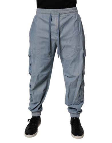 Cotton Jogger Cargo Men Denim Men's Pants - Dolce & Gabbana - Modalova