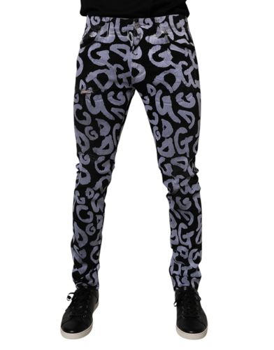Logo Monogram Cotton Skinny Denim Men's Jeans - Dolce & Gabbana - Modalova