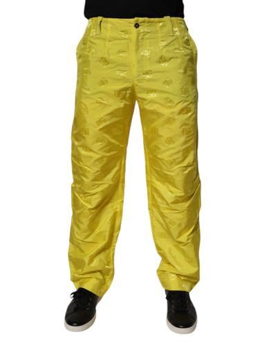 DG Monogram Polyester Straight Men's Pants - Dolce & Gabbana - Modalova