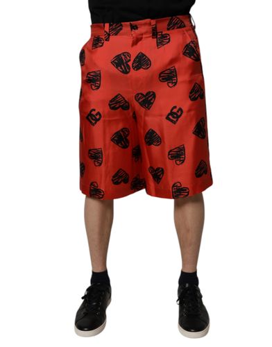 Silk Heart Print Bermuda Men's Shorts (Pre-Owned) - Dolce & Gabbana - Modalova