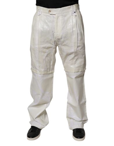 Linen Mid Waist Straight Men Denim Men's Jeans - Dolce & Gabbana - Modalova