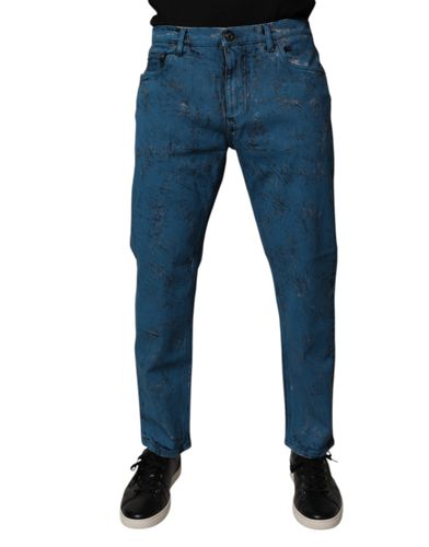 Tie Dye Cotton Skinny Men Denim Men's Jeans - Dolce & Gabbana - Modalova