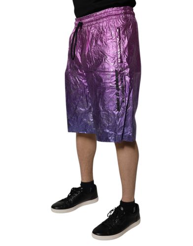 Metallic Purple Two Tone Bermuda Men's Shorts - Dolce & Gabbana - Modalova