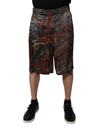 Marble Print Trouser Bermuda Men's Shorts - Dolce & Gabbana - Modalova