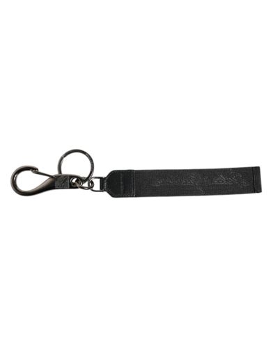 Black White DG Logo Silver Men Keychain Polyester Men's Keyring - Dolce & Gabbana - Modalova