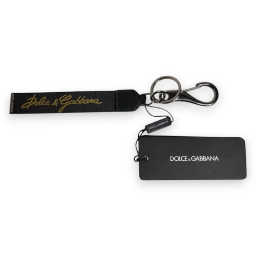Logo Nylon Silver Brass Men Holder Keychain Men's Keyring - Dolce & Gabbana - Modalova