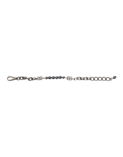 Tone Chain Lobster Clasp Logo Gray Pearls Men's Bracelet - Dolce & Gabbana - Modalova