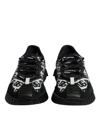 Black Logo Lace Up Low Top NS1 Sneakers Men's Shoes (Pre-Owned) - Dolce & Gabbana - Modalova