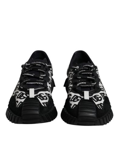 Black Logo Lace Up Low Top NS1 Sneakers Men's Shoes (Pre-Owned) - Dolce & Gabbana - Modalova